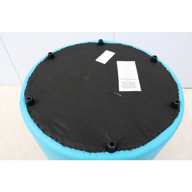 Modern Boost Round Ottomans in Tropic Blue Silicone by Ofs and Carolina - A Pair For Sale - Image 17 of 18