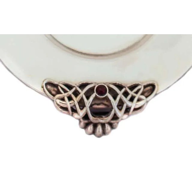 Sterling Silver Kiddush Set with Garnets For Sale In New York - Image 6 of 8