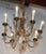 Brass Tommi Parzinger Style Brass and Crystal Chandelier For Sale - Image 8 of 13