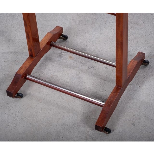 Brown Vintage Scandinavian Stained Beech Valet Stand, 1960s For Sale - Image 8 of 10