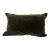 Rejuvenation Olive Green Cotton Velvet Lumbar Pillow, Hand-Crafted For Sale
