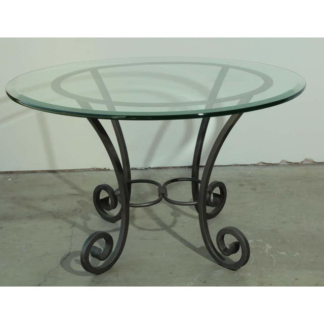 Wrought Iron Table with Glass Top Chairish