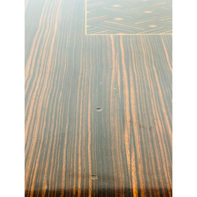 Art Deco Dining Table in Macassar Ebony with Marquetry, France, 1940s For Sale - Image 15 of 18