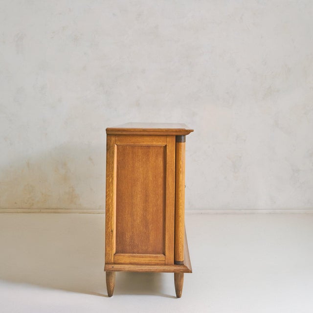 Wood French Mirrored Oak Credenza, 1940s For Sale - Image 7 of 12