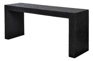 Wooden Console Table with Slate Marquetry and Front Drawers by Etienne Allemeersch, 1970s
