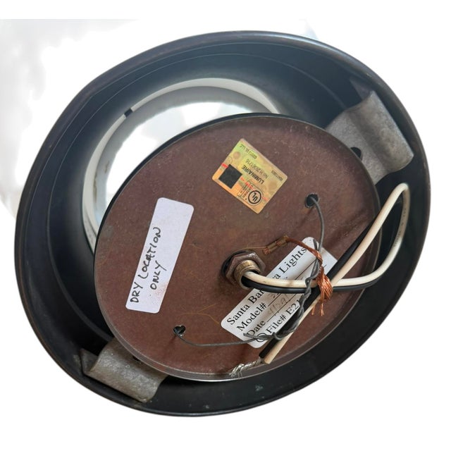 Mid 20th Century Mid-Century Kitchen Pantry Milkglass Ceiling Light For Sale In Los Angeles - Image 6 of 6