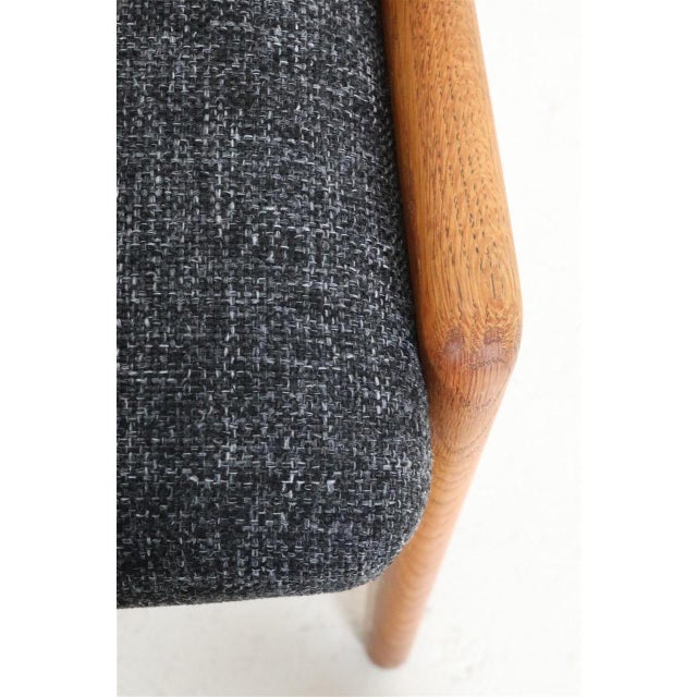 Oak Wing Chair attributed to Kurt Østervig for Rolschau Møbler, 1950s For Sale - Image 12 of 18