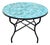 40" Handcrafted Emerald Aqua Moroccan Mosaic Table, Bejmat Style For Sale