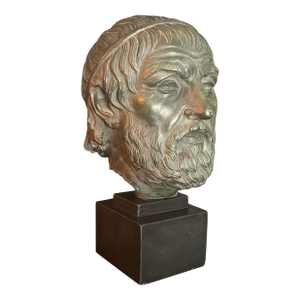 Hellenistic Bust Sophocles Bronze Reproduction 1960
