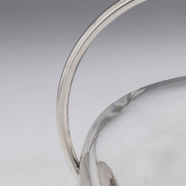 Metal Modern British Silver Mounted Glass Wine Jug from Asprey, 2004 For Sale - Image 7 of 14