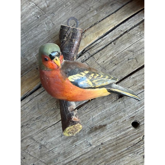 Folk Art Austrian Folk Art Carved Wood Bird #69, 1930s For Sale - Image 3 of 5