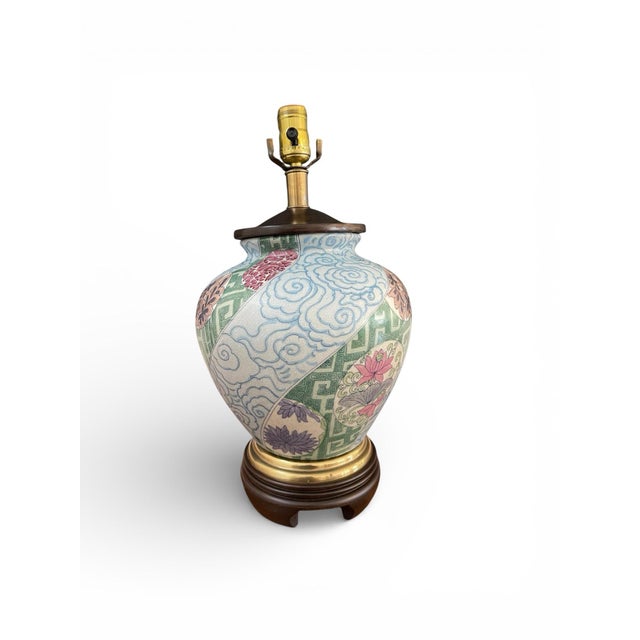 Asian Vintage Frederick Cooper Chicago Asian Revival Porcelain Ginger Jar Table Lamp For Sale - Image 3 of 12