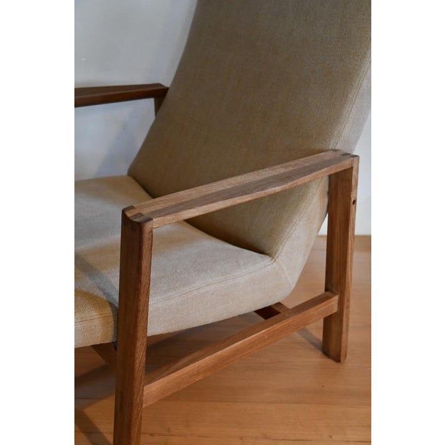 Large Scandinavian Armchair with Teak Frame, 1960s For Sale - Image 3 of 5