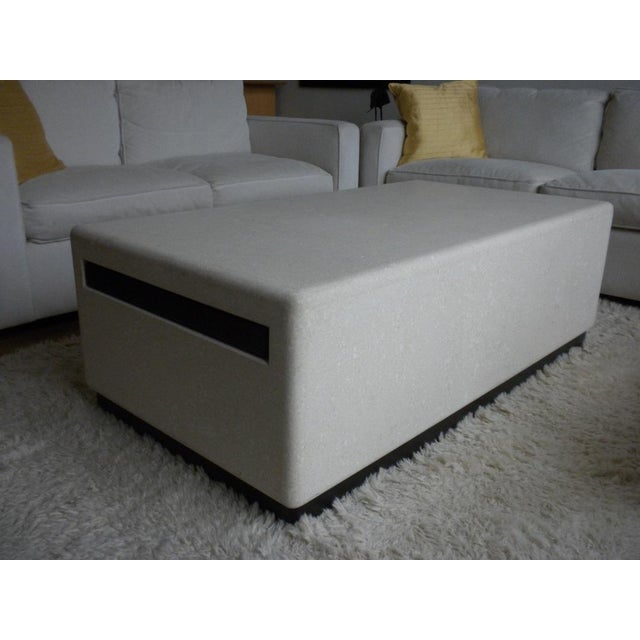 Kreiss Sandstone Pietra DiVicenza Coffee Table With Retractable Trays For Sale - Image 4 of 4
