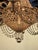 Metal Pair of Italian Beaded Crystal Basket Chandeliers For Sale - Image 7 of 8