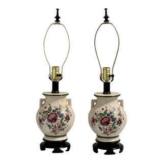 Vintage Chinoiserie Table Lamps - A Pair For Sale