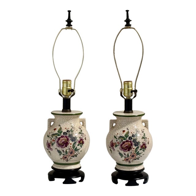 Vintage Chinoiserie Table Lamps - A Pair For Sale