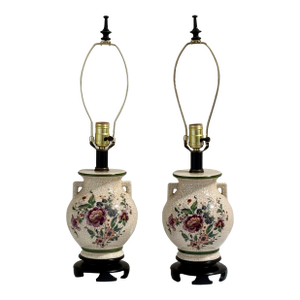 Vintage Chinoiserie Table Lamps - A Pair
