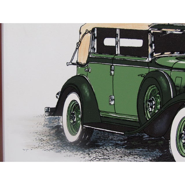 Carrington Collection Serigraph Oil Painting on Canvas, 1933 Chrysler, Framed For Sale In Austin - Image 6 of 9
