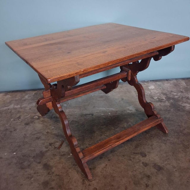 Antique Oak Farm Table, 1700s For Sale - Image 4 of 18