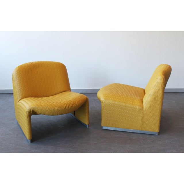 Yellow Set of Alky Armchairs by Giancarlo Piretti for Castelli For Sale - Image 8 of 10