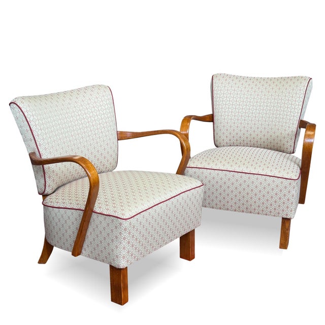 Art Deco Lounge Chairs by Jindřich Halabala for Up Závody, 1930s, Set of 2 For Sale - Image 12 of 12