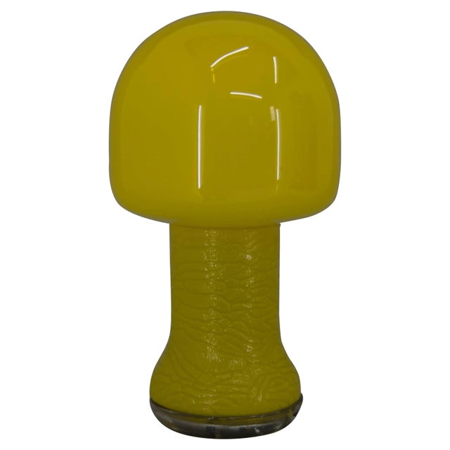 Yellow Mid-Century Yellow Glass Table Lamp, Germany, 1970s For Sale - Image 8 of 8
