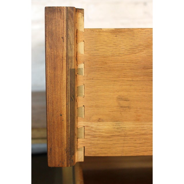 Wood Mid 20th Century Thomasville Mid-Century 'Arched' 9-Drawer Lowboy Dresser in Burl & Walnut For Sale - Image 7 of 18