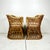 Late 20th Century Vintage Woven Pencil Reed Rattan Accent Chairs- A Pair For Sale - Image 5 of 12