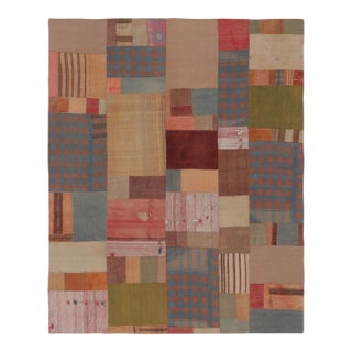 Vintage Anatolian Patchwork Rug in Multicolor Geometric Design - Rug & Kilim For Sale