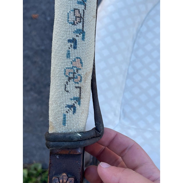 Wood Vintage French Provincial Arm Side Chair For Sale - Image 7 of 10