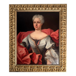 Early 18th Century French Portrait Painting of a Noble Woman