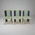 Set of Six Hollywood Regency Style Side Chairs with Brass Frames For Sale In New York - Image 6 of 6