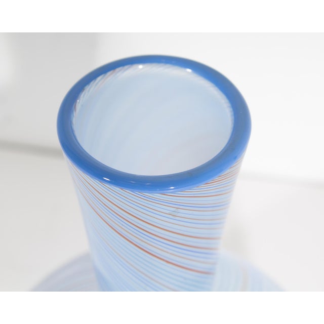 Late 20th Century Dansk Glass Swirl Vase For Sale - Image 5 of 5
