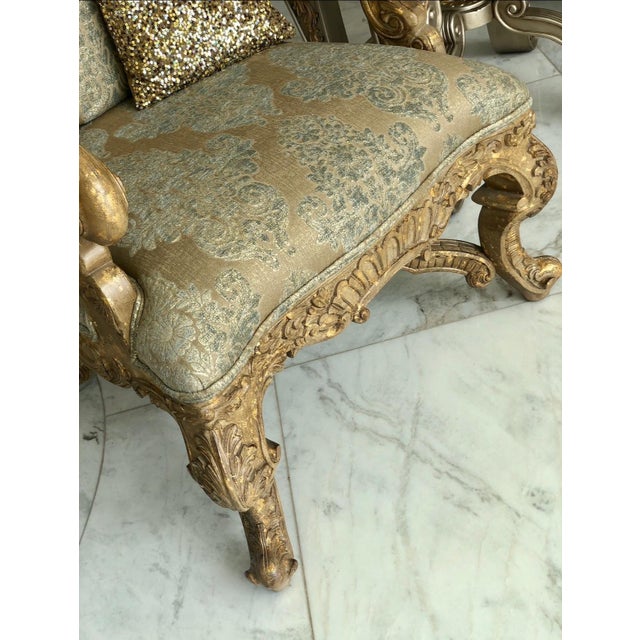 Louis XV French Italian Rococo Armchairs Chairs- Set of 2 For Sale - Image 4 of 12