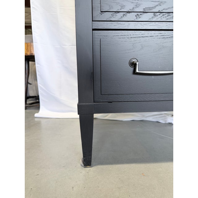 Ethan Allen Black Seven Drawer Tall Chest For Sale - Image 9 of 12