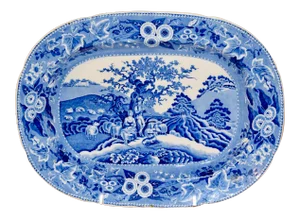 19th C "Piping Shepherd" Platter