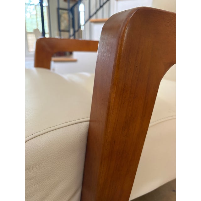 Modern Contemporary Lounge Chair by Opulence Home in Cream Upholstery For Sale - Image 4 of 10