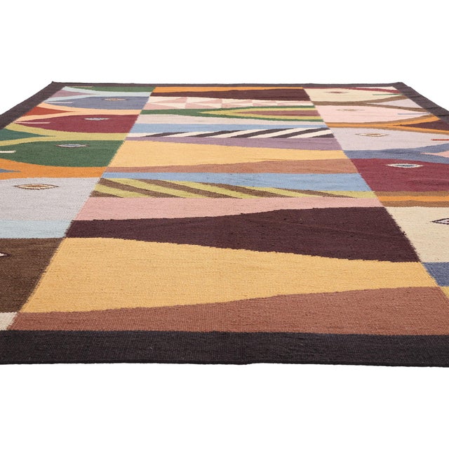 Contemporary Contemporary Indian Kilim Rug, 09'05 X 12'02 For Sale - Image 3 of 10