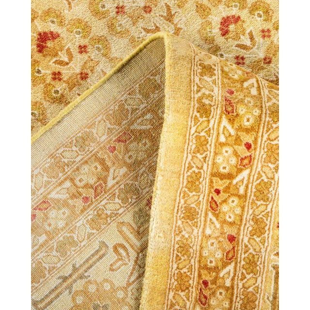 Vintage Moroccan Hand Knotted Wool Area Rug, Yellow - 8'1" X 10'1" For Sale In New York - Image 6 of 9