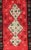 Vintage Turkish Tulu Rug With Bold Crimson Field and Cream Diamond Medallions For Sale - Image 4 of 13