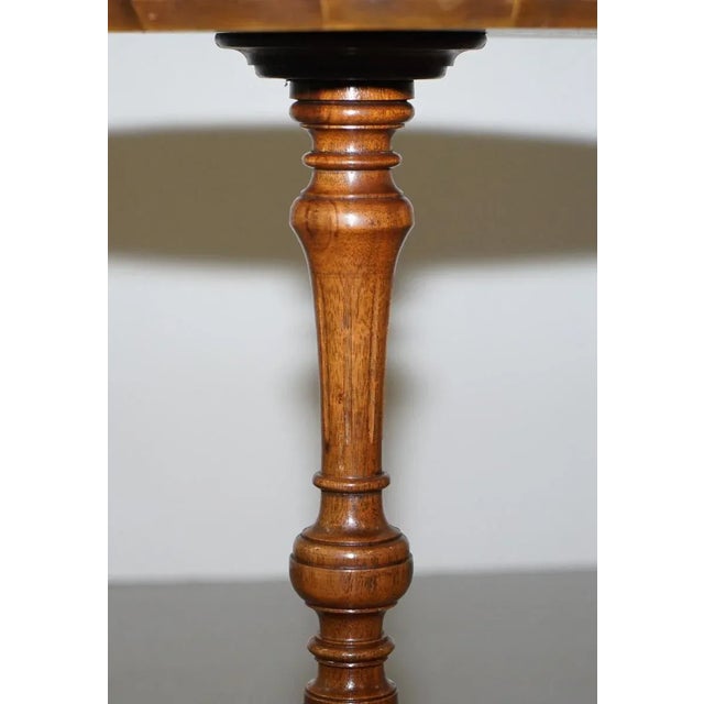 19th Century Burr Walnut Tripod Side Table For Sale - Image 11 of 12
