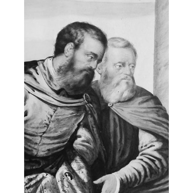 Red Susanna and the Elders, Tempera and Watercolor on Paper, 19th Century For Sale - Image 8 of 16