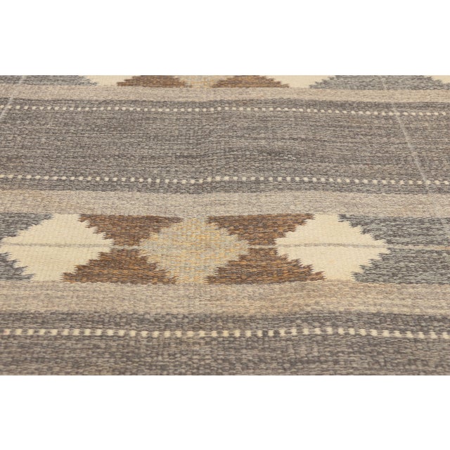 Mid 20th Century Vintage Swedish Rollakan Rug, 05'05 X 08'01 For Sale - Image 5 of 10