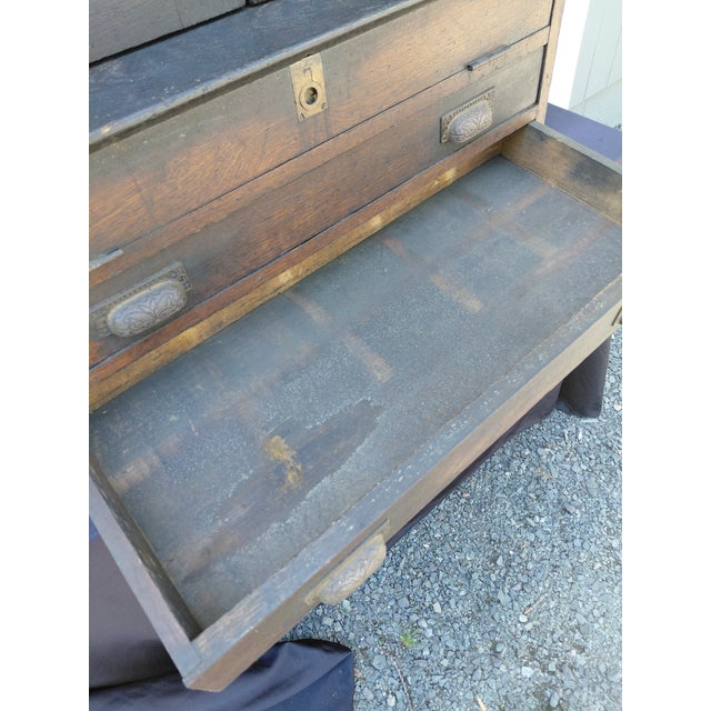 1920s Standard Tool Co. Twist Drill Machinists Cabinet Multi Drawer For Sale - Image 11 of 11