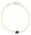 14k Yellow Gold Blue Sapphire Toi Et Moi Station Chain Bracelet by VRJewels For Sale