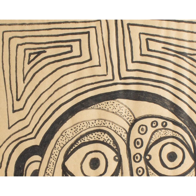Abstract Marker on Paper Drawing by r.a. Buys For Sale - Image 4 of 7