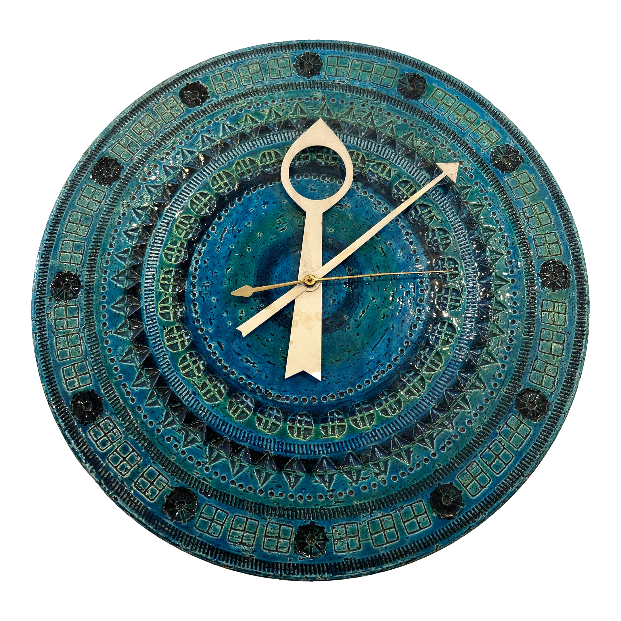 Vintage George Nelson Bitossi Meridian Electric Wall Clock | Chairish