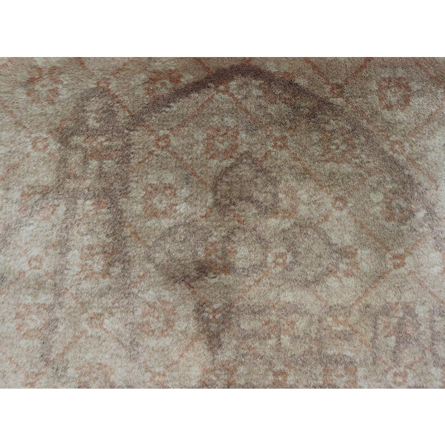 Textile Mid-Century Chinese Rug With Geometric Design and Subtle Pastel Tones 2'0 X 4'0 For Sale - Image 7 of 9