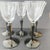 Vintage Set Kristalunie Maastricht Campanula Liqueur Glasses Black Foot Iridescent by Willem Rozendaal, 1930s, Set of 5 For Sale - Image 3 of 7